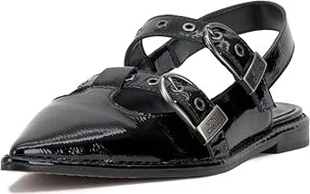 Vince Camuto Faye Women's Flat Shoes Black : 9 M, Leather/Polyester/Rubber - Image 5