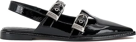 Vince Camuto Faye Women's Flat Shoes Black : 9 M, Leather/Polyester/Rubber - Image 6