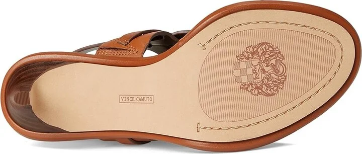 Vince Camuto Frena Banded Buckle High Heel Sandals Women's Sandals Caramello : 7.5 M, Leather - Image 3