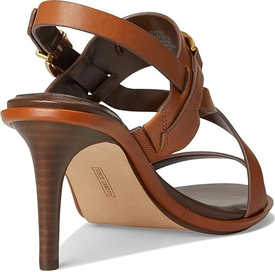 Vince Camuto Frena Banded Buckle High Heel Sandals Women's Sandals Caramello : 7.5 M, Leather - Image 4
