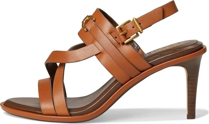 Vince Camuto Frena Banded Buckle High Heel Sandals Women's Sandals Caramello : 7.5 M, Leather - Image 6