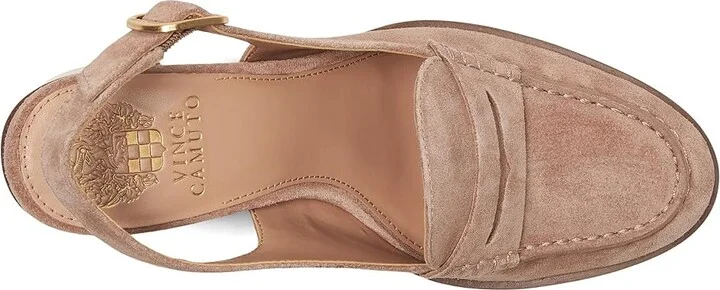 Vince Camuto Gemma High Heel Slingback Loafer High Women's Heels Spiced Almond : 11 M, Suede - Image 2