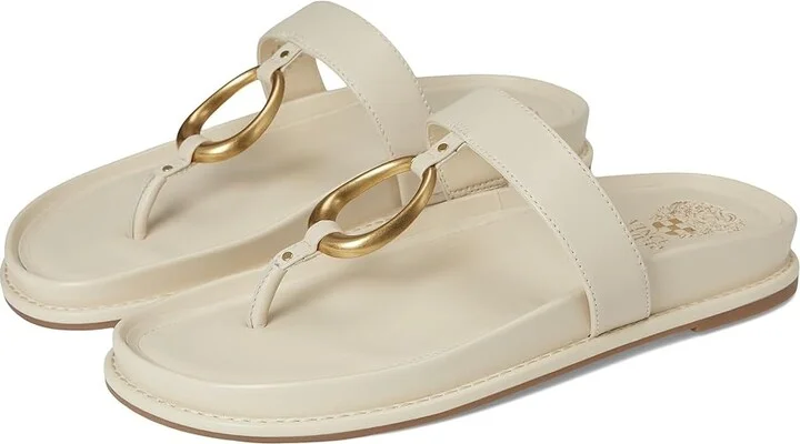 Vince Camuto Genri O-Ring Thong Slide Sandals Women's Sandals Panna Creme : 10 M, Leather