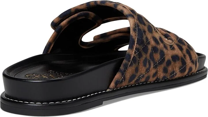 Vince Camuto Graysin Quilted Double Band Slide Sandals Women's Sandals Camel : 7.5 M, Leather - Image 4