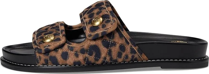 Vince Camuto Graysin Quilted Double Band Slide Sandals Women's Sandals Camel : 7.5 M, Leather - Image 6
