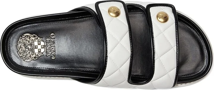 Vince Camuto Graysin Quilted Double Band Slide Sandals Women's Sandals Camel : 7.5 M, Leather - Image 8