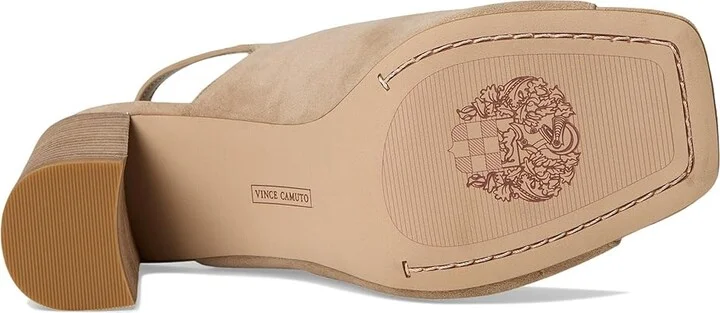 Vince Camuto Haliza Peep Toe Block Heel Sandal Women's Sandals Tortilla : 8 M, Leather - Image 3