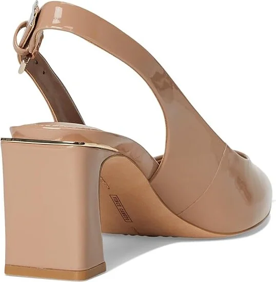 Vince Camuto Hamden Buckle Slingback Pump High Women's Heels Chai Latte : 8.5 M, Leather/Rubber - Image 4
