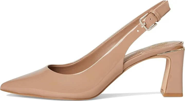 Vince Camuto Hamden Buckle Slingback Pump High Women's Heels Chai Latte : 8.5 M, Leather/Rubber - Image 6