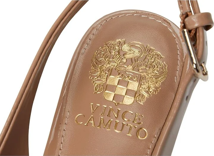 Vince Camuto Hamden Buckle Slingback Pump High Women's Heels Chai Latte : 8.5 M, Leather/Rubber - Image 7