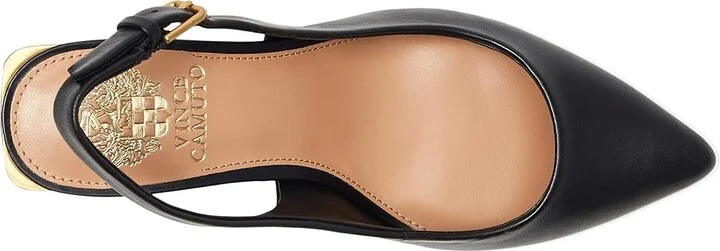 Vince Camuto Hamden Buckle Slingback Pump High Women's Heels Chai Latte : 8.5 M, Leather/Rubber - Image 8
