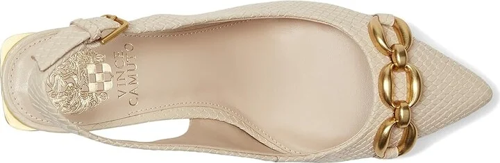 Vince Camuto Hamden Chain Link Slingback Pumps Women's Shoes Black : 10 M, Leather - Image 8