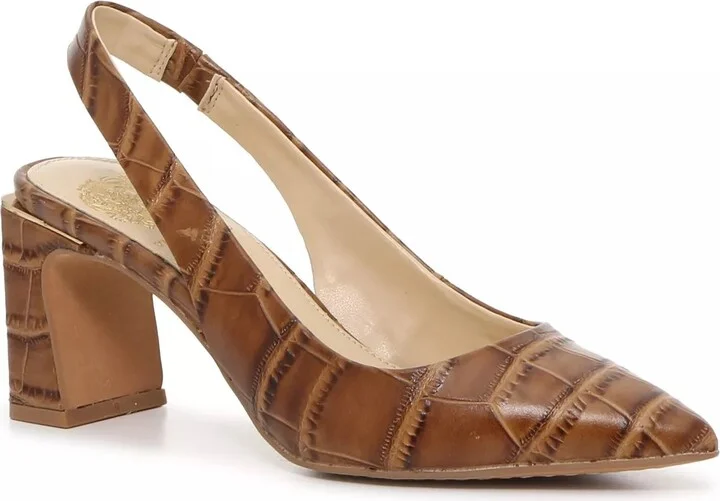 Brown Croc Print Leather