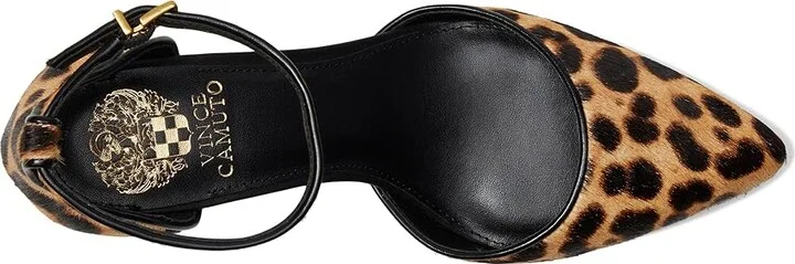 Vince Camuto Hendriy Ankle Strap Pump High Women's Heels Tan : 8 M, Rubber/Synthetic - Image 2