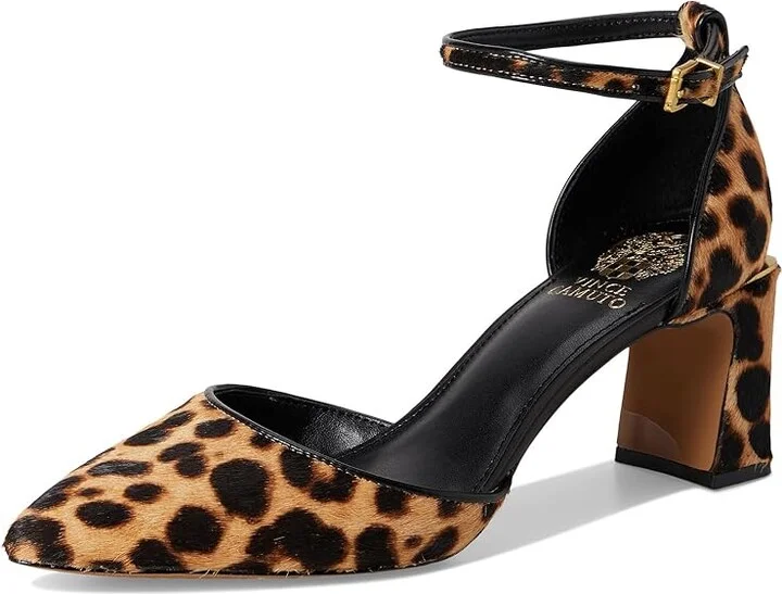 Vince Camuto Hendriy Ankle Strap Pump High Women's Heels Tan : 8 M, Rubber/Synthetic - Image 5