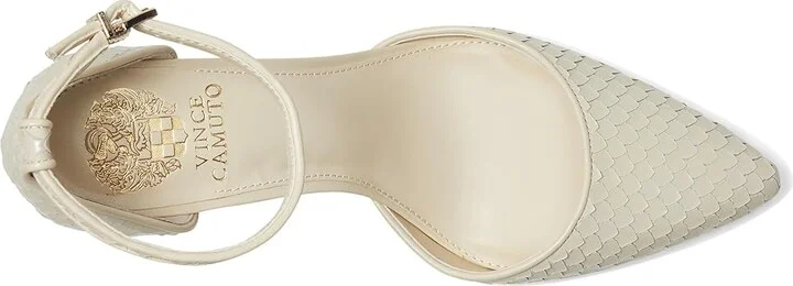 Vince Camuto Hendriya Ankle Strap Pump High Women's Heels Panna Creme : 10 M, Leather/Rubber - Image 2