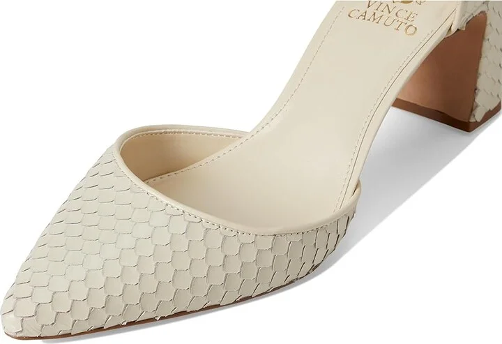 Vince Camuto Hendriya Ankle Strap Pump High Women's Heels Panna Creme : 10 M, Leather/Rubber - Image 7