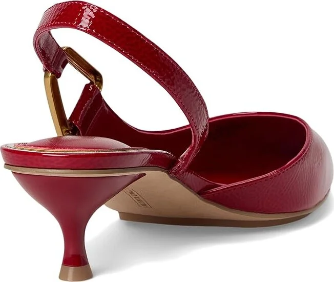 Vince Camuto Inari Lasso Buckle Slingback Pumps Women's Shoes Flame : 8 M, Leather - Image 4