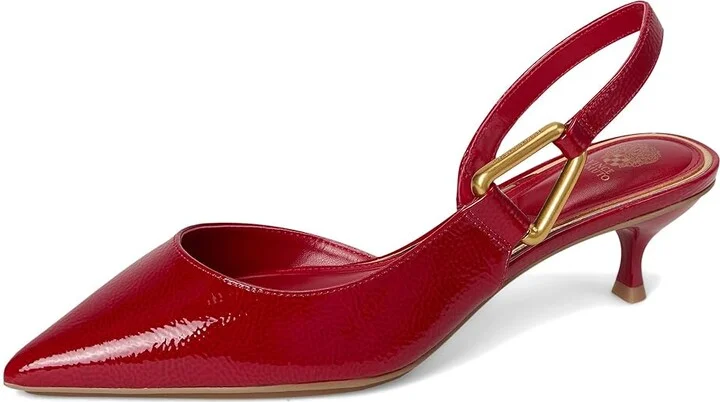 Vince Camuto Inari Lasso Buckle Slingback Pumps Women's Shoes Flame : 8 M, Leather - Image 5