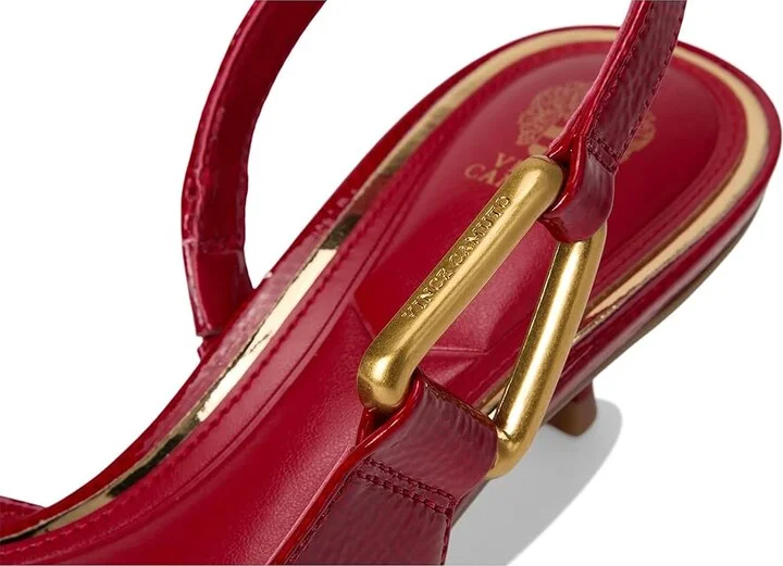 Vince Camuto Inari Lasso Buckle Slingback Pumps Women's Shoes Flame : 8 M, Leather - Image 7