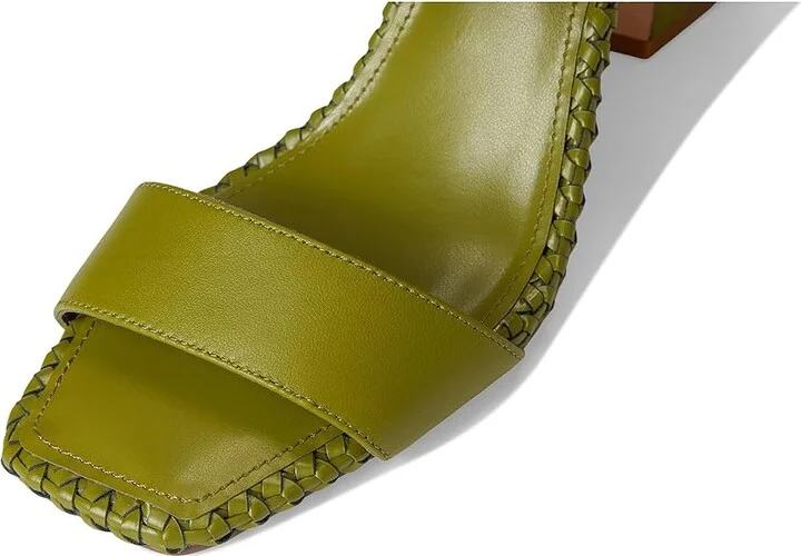 Vince Camuto Kaden Stitched Block Heel Mule Sandals Women's Sandals Lizard Green : 7.5 M, Leather - Image 7