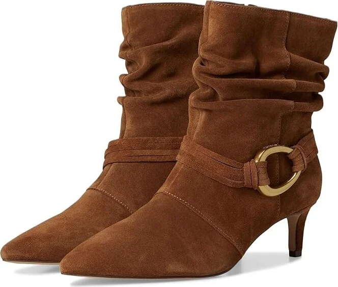 Vince Camuto Kirpa Slouchy O-ring Bootsie Women's Boots Burnt Sugar : 5 M, Leather