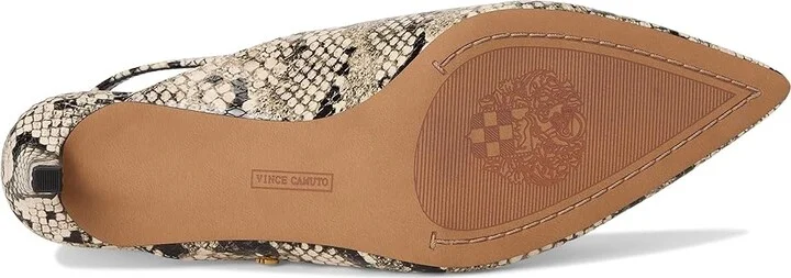 Vince Camuto Kylien Slingback Kitten Heel Pumps Women's Shoes Black/Cream/Black : 7.5 M, Leather/Suede - Image 3
