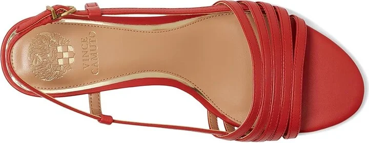 Vince Camuto Layton Strappy Kitten Heel Sandals Women's Sandals Salsa : 10 M, Leather/Rubber - Image 2