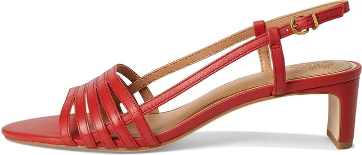 Vince Camuto Layton Strappy Kitten Heel Sandals Women's Sandals Salsa : 10 M, Leather/Rubber - Image 6