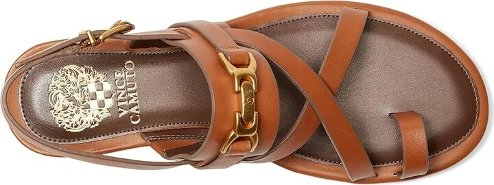 Vince Camuto Lenni Banded Buckle Flat Sandals Women's Sandals Black : 6 M, Leather - Image 8