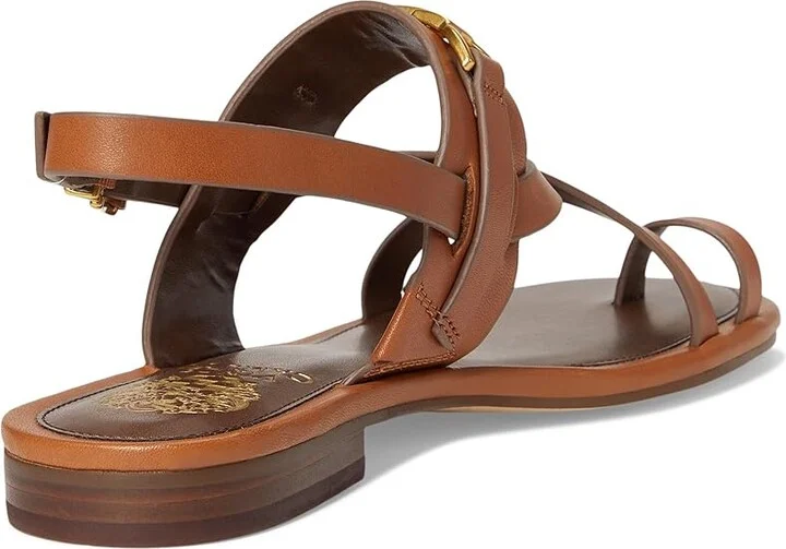 Vince Camuto Lenni Banded Buckle Flat Sandals Women's Sandals Black : 6 M, Leather - Image 10