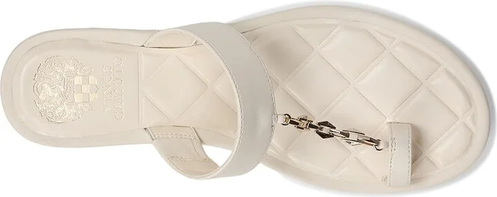 Vince Camuto Lexie Chain-Link Flat Sandal Women's Sandals Black : 9 M, Leather/Polyester/Rubber - Image 8