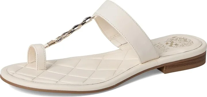 Vince Camuto Lexie Chain-Link Flat Sandal Women's Sandals Black : 9 M, Leather/Polyester/Rubber - Image 11