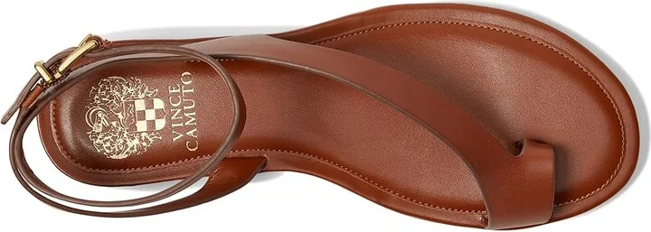 Vince Camuto Liba Toe Loop Wrap Flat Sandals Women's Sandals Caramello : 6 M, Leather - Image 2