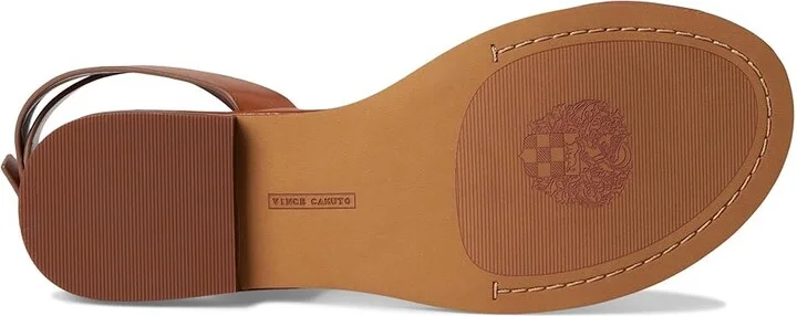 Vince Camuto Liba Toe Loop Wrap Flat Sandals Women's Sandals Caramello : 6 M, Leather - Image 3