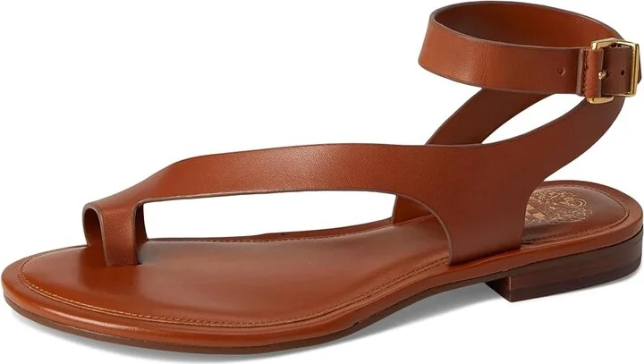 Vince Camuto Liba Toe Loop Wrap Flat Sandals Women's Sandals Caramello : 6 M, Leather - Image 5
