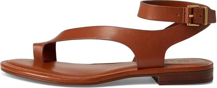 Vince Camuto Liba Toe Loop Wrap Flat Sandals Women's Sandals Caramello : 6 M, Leather - Image 6