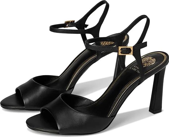 Vince Camuto Lilah Ankle Strap High Heel Sandal Women's Sandals Black : 11 M, Leather