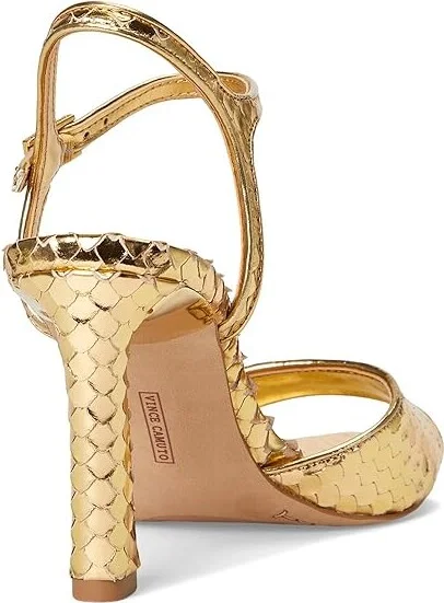 Vince Camuto Lilaha Ankle Strap High Heel Sandal Women's Sandals Grecian Gold : 8.5 M, Leather/Rubber - Image 4