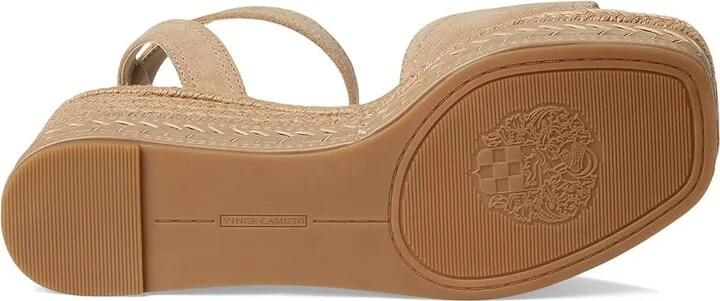Vince Camuto Lilla Espadrille Wedge Women's Sandals Tortilla : 5 M, Leather/Rubber - Image 3