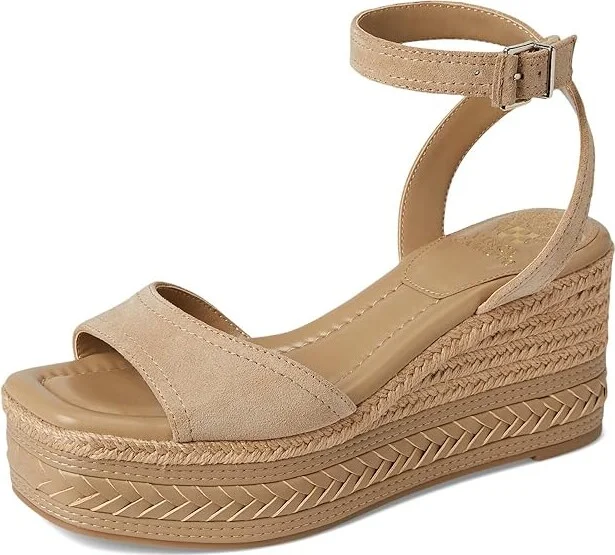 Vince Camuto Lilla Espadrille Wedge Women's Sandals Tortilla : 5 M, Leather/Rubber - Image 5