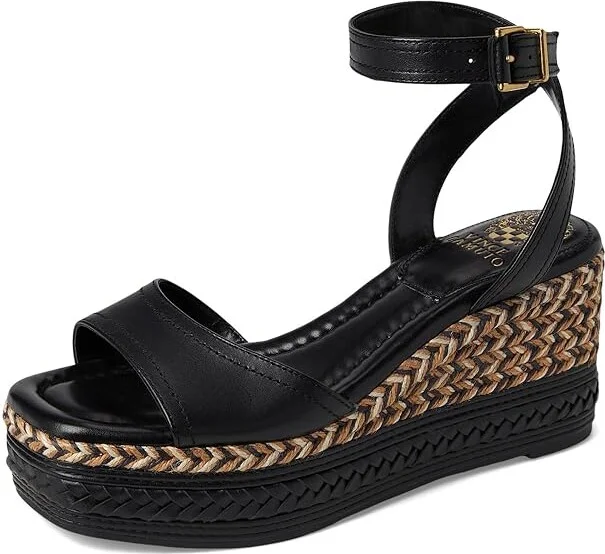 Vince Camuto Lilla Espadrille Wedge Women's Sandals Tortilla : 5 M, Leather/Rubber - Image 11