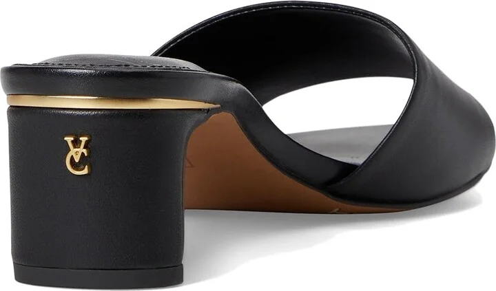 Vince Camuto Linanna Heeled Slide Sandals Women's Sandals Black : 10 M, Leather - Image 4
