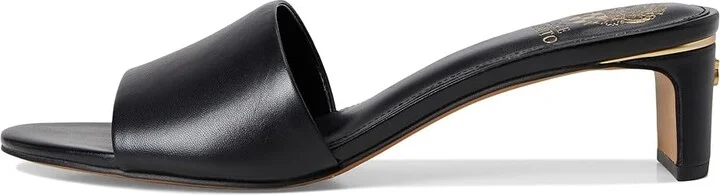 Vince Camuto Linanna Heeled Slide Sandals Women's Sandals Black : 10 M, Leather - Image 6