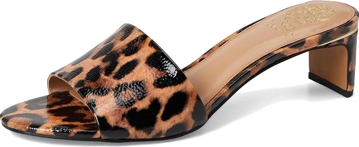 Vince Camuto Linanna Heeled Slide Sandals Women's Sandals Black : 10 M, Leather - Image 11
