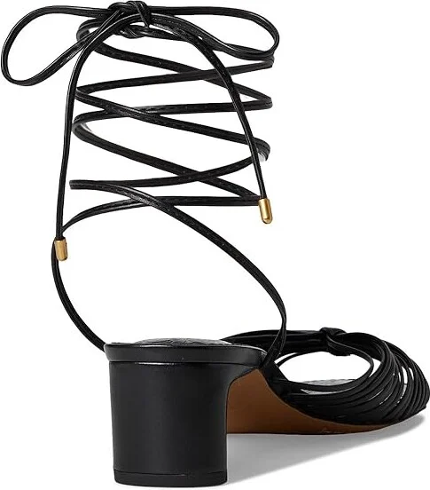 Vince Camuto Lory Ankle Wrap Kitten Heel Sandals Women's Sandals Black : 7 M, Synthetic - Image 4