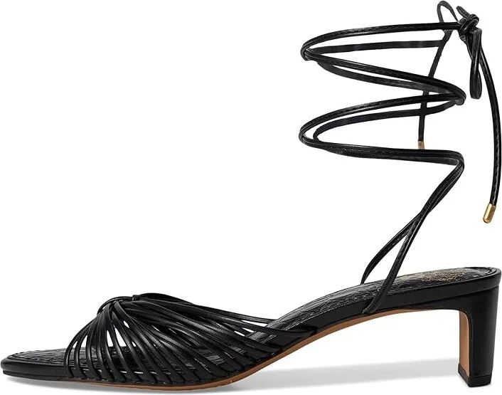 Vince Camuto Lory Ankle Wrap Kitten Heel Sandals Women's Sandals Black : 7 M, Synthetic - Image 6