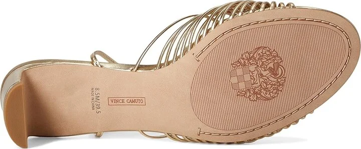 Vince Camuto Lory Ankle Wrap Kitten Heel Sandals Women's Sandals Black : 7 M, Synthetic - Image 9