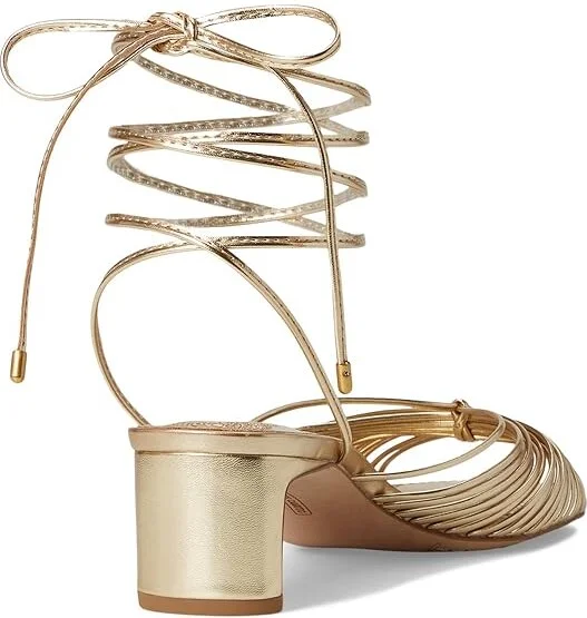 Vince Camuto Lory Ankle Wrap Kitten Heel Sandals Women's Sandals Black : 7 M, Synthetic - Image 10