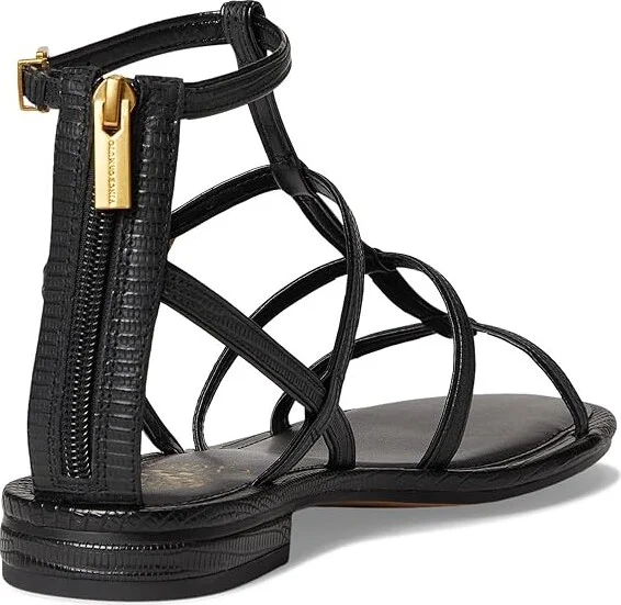 Vince Camuto Luane Gladiator Flat Sandals Women's Sandals Black : 5.5 M, Leather/Rubber - Image 4